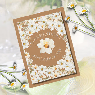Personalised Daisy Floral Wedding   Save The Date