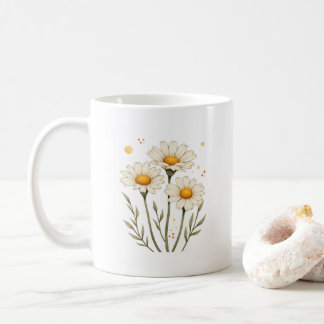 Personalised Daisy Flower  Coffee Mug