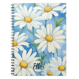 Personalised Daisy flower Pattern Notebook