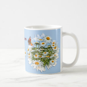 Personalised Daisy Meadow Custom Name Coffee Mug