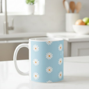 Personalised Daisy Mug, Flower Name Gift, Daisy  Coffee Mug