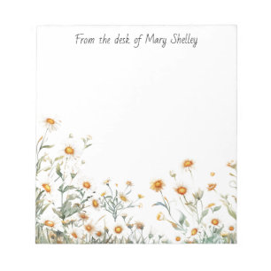 Personalised Daisy Notepad