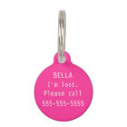 Personalised Daisy Pet Tag - Green/Pink