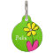 Personalised Daisy Pet Tag - Green/Pink