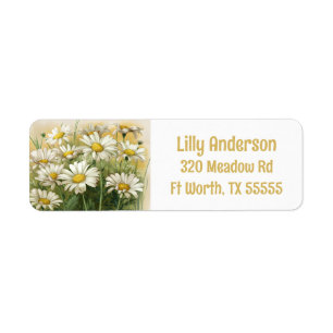 Personalised Daisy Return Address Labels