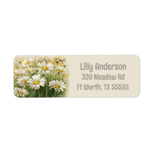 Personalised Daisy Return Address Labels