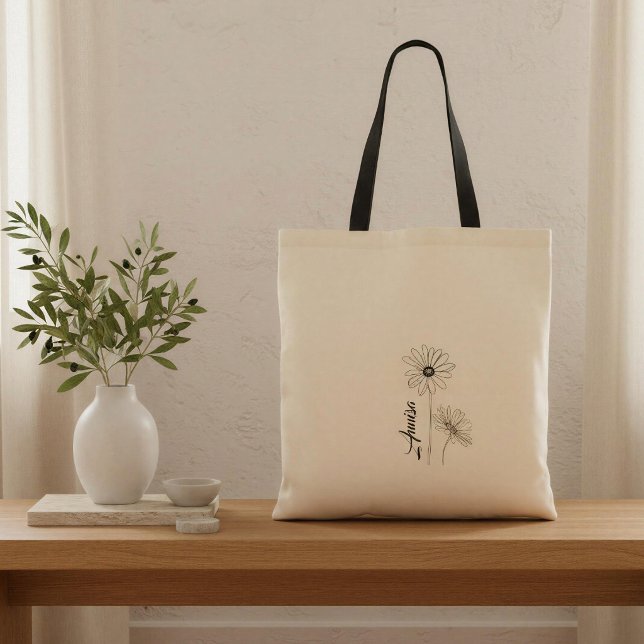 Personalised Daisy Tote Bag with Name (Creator Uploaded)