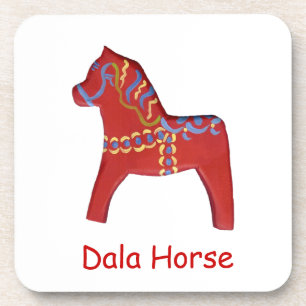 Personalised Dala Horse Coaster Set