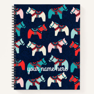 Personalised Dala Horses Notebook