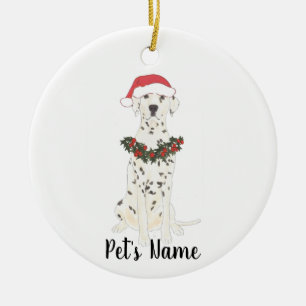 Personalised Dalmatian Ceramic Tree Decoration