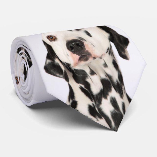 Personalised Dalmatian Dog Photo Tie (Rolled)