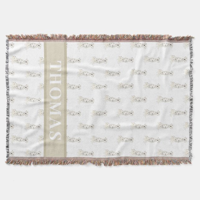 Personalised Dalmatian Throw Blanket (Front)