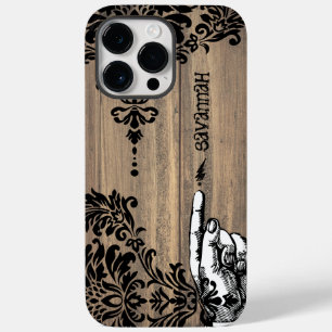 Personalised Damask Barn Wood Vines  Case-Mate iPhone 14 Pro Max Case