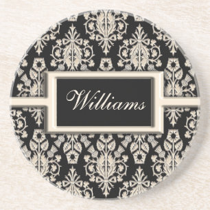 Personalised Damask coasters