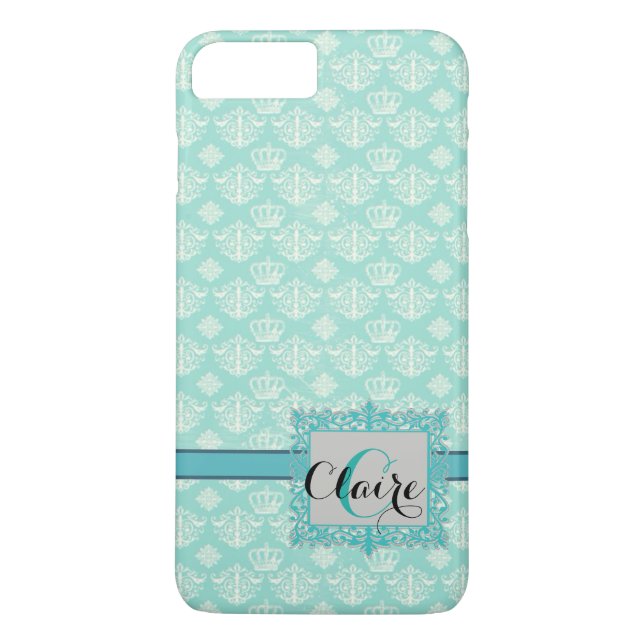 Personalised Damask iPhone 7 Plus Case (Back)