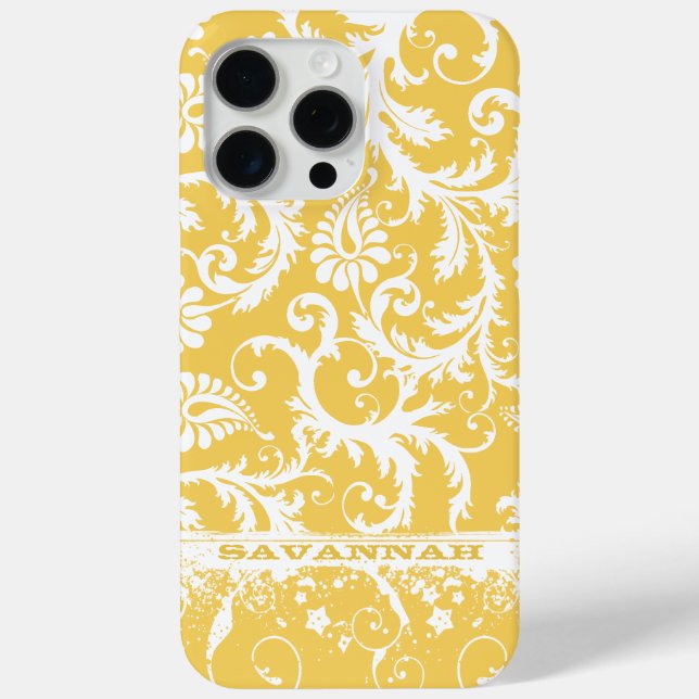 Personalised Damask iPhone Cover-You Choose Colour Case-Mate iPhone Case (Back)