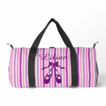 Personalised Dance Bag with Name Purple Ballet 