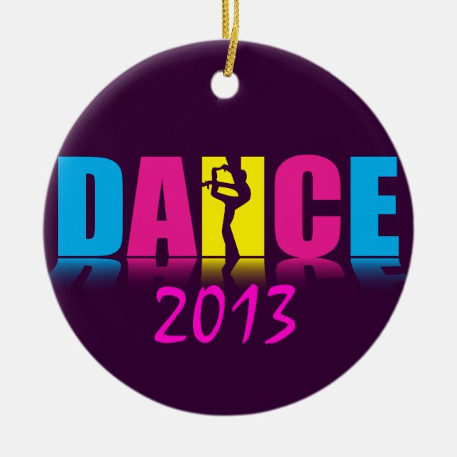 Personalised Dance Dancer Ceramic Tree Decoration (Front)