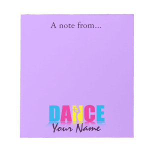 Personalised Dance Dancer Notepad