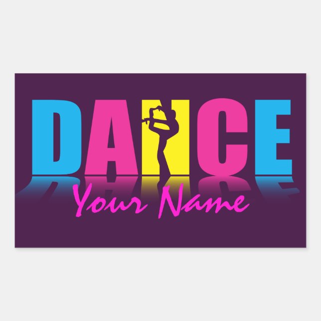 Personalised Dance Dancer Rectangular Sticker (Front)