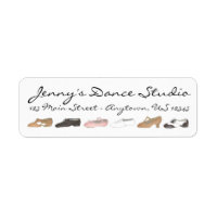 Personalised Dance Shoes Teacher Studio Labels