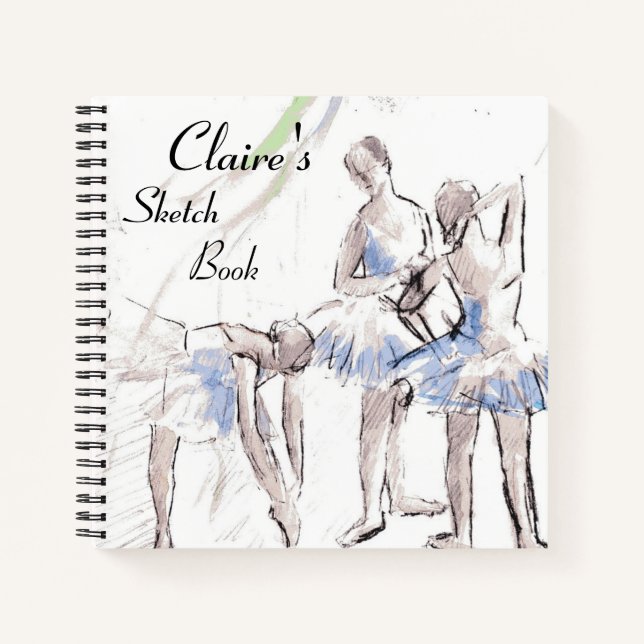 Personalised Dance Sketchbook with Ballet Notebook (Front)
