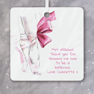 Personalised Dance Teacher Appreciation  Metal Tree Decoration