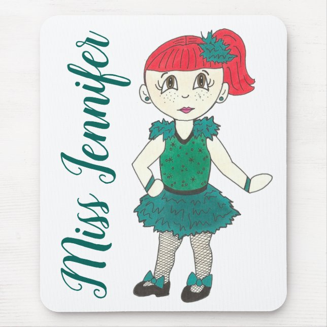Personalised Dance Teacher Gift Tap Recital Class Mouse Mat (Front)