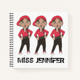 Personalised Dance Teacher Hip Hop Girl Recital Notebook