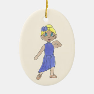 Personalised Dance Teacher Lyrical Modern Recital Ceramic Tree Decoration