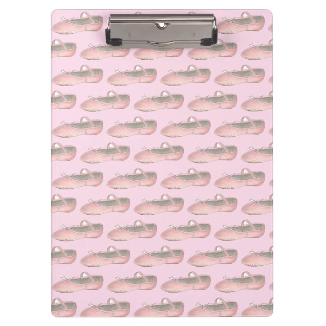 Personalised Dance Teacher Pink Ballet Shoe Gift Clipboard (Front)
