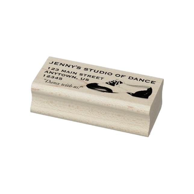 Personalised Dance Teacher Studio Tap Shoe Rubber Stamp (Stamp)