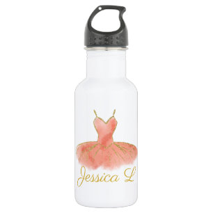 Personalised Dance Water Bottle with Glitter Tutu 