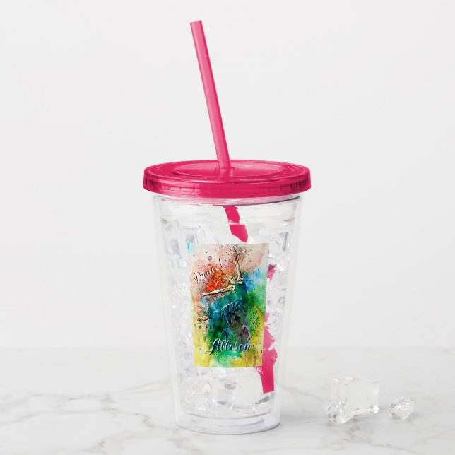 Personalised Dancer    Acrylic Tumbler (Front Ice)