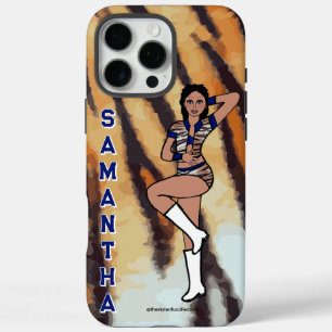 Personalised Dancer Blue Tiger #1 iPhone 16 Pro Max Case
