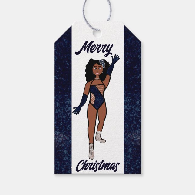 Personalised Dancer Gift Tag Indigo  A (Front)