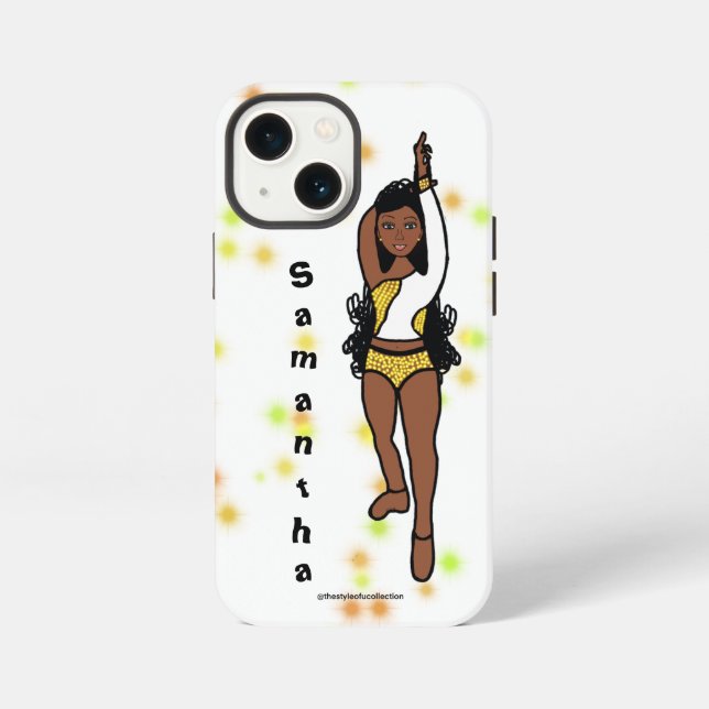 Personalised Dancer iPhone  /iPad case Gold Spark (Back)