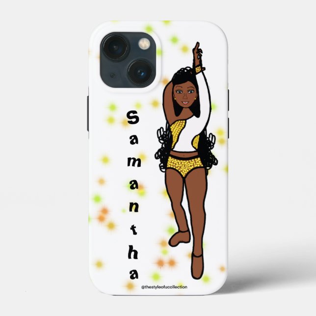 Personalised Dancer iPhone  /iPad case Gold Spark (Back)