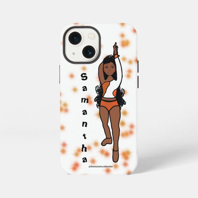 Personalised Dancer iPhone  iPad case Orange Spark (Back)