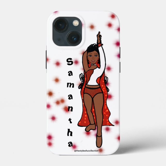 Personalised Dancer iPhone  /iPad case Red Cape (Back)