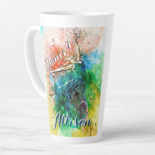 Personalised dancer latte mug