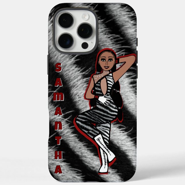 Personalised Dancer Red  Zebra #1 Case-Mate iPhone Case (Back)