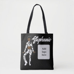 Personalised Dancer Tote (Black White) Bag