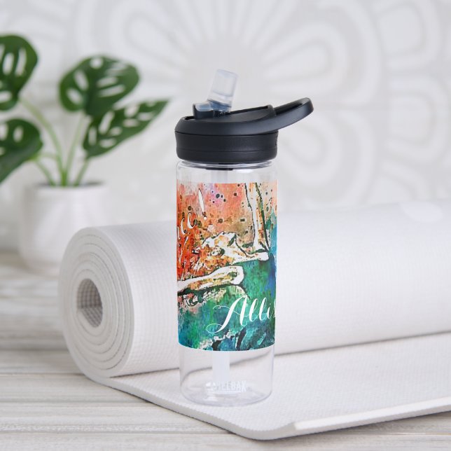 Personalised dancer   water bottle (Yoga)