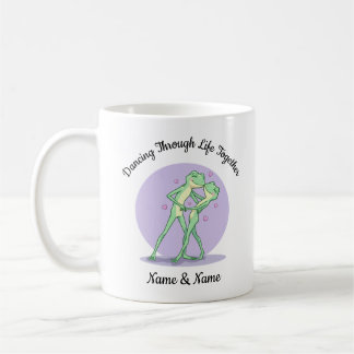 Personalised Dancing Frog Couple Mug