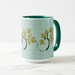 Personalised Dancing Tree Olive Green Mug