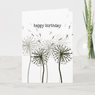 Personalised Dandelion Birthday Card