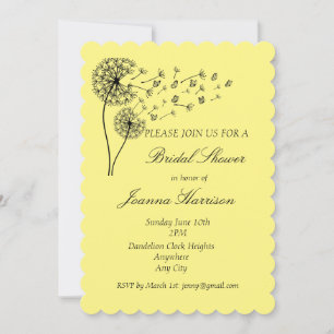 Personalised Dandelion Clock with Butterflies Invitation