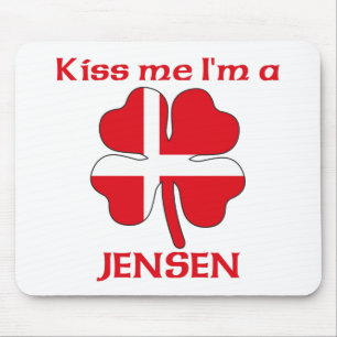 Personalised Danish Kiss Me I'm Jensen Mouse Mat