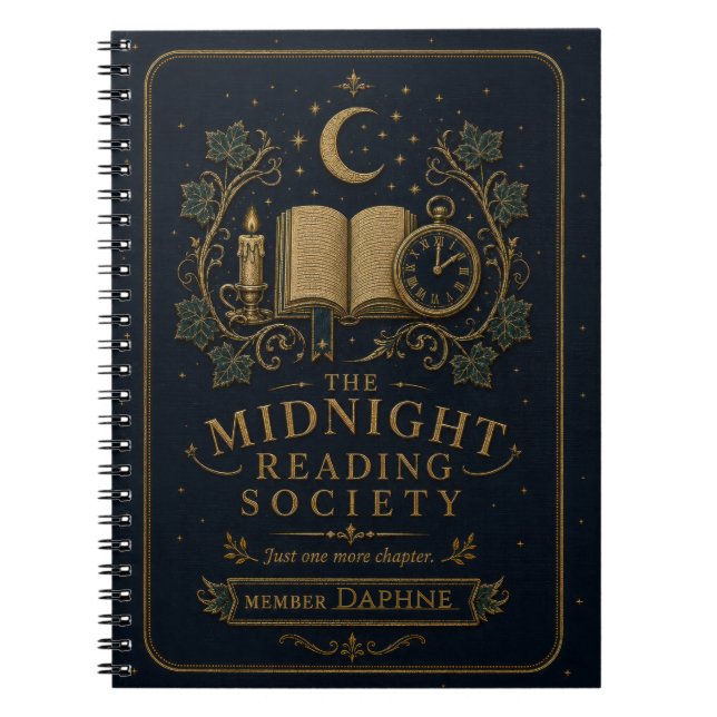 Personalised Dark Academia Reader Journal (Front)